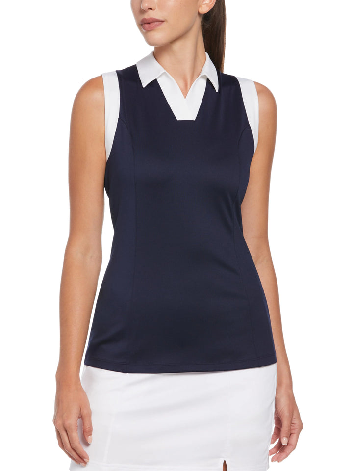 Callaway Polo Smanicata Donna Color Block V-Placket